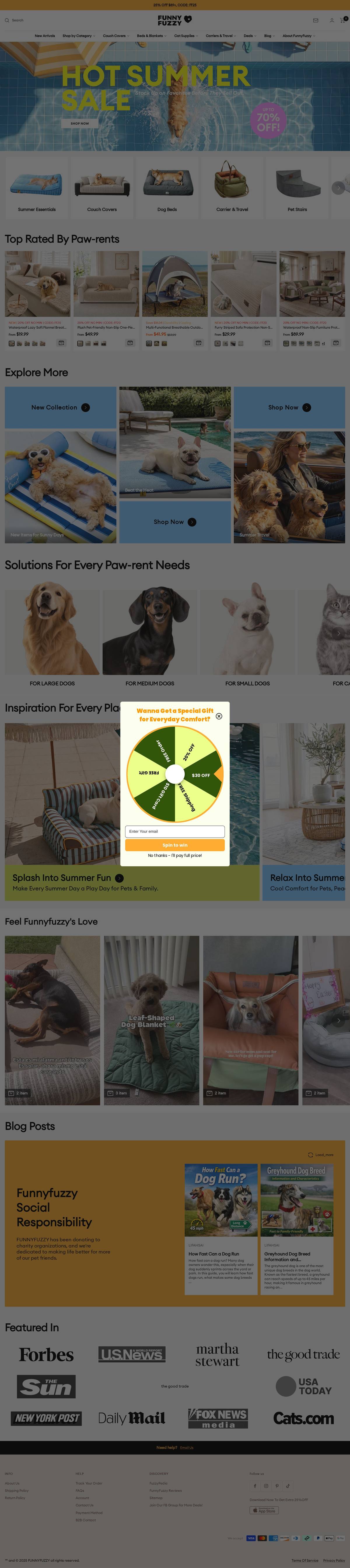 FunnyFuzzy homepage screenshot